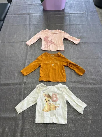Lot 3 t-shirt manche longue 1 mois