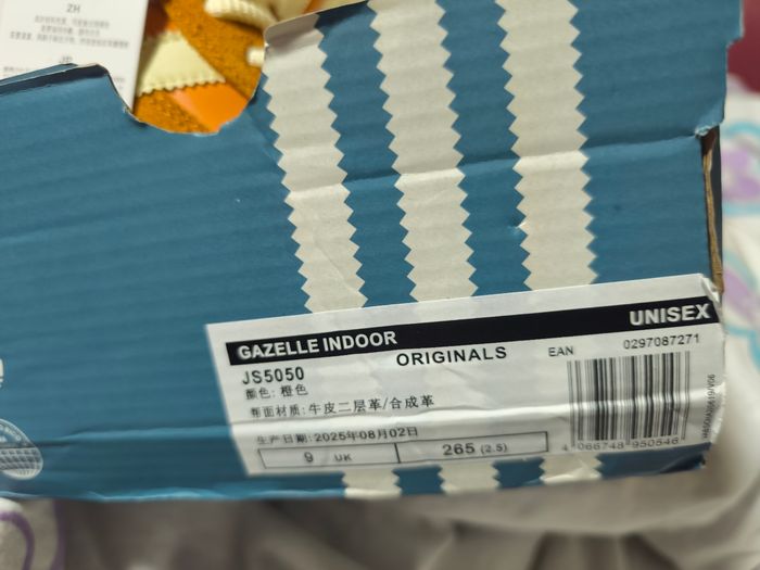 Adidas bad binnen indoor gazelle maat 43.5 - photo numéro 5