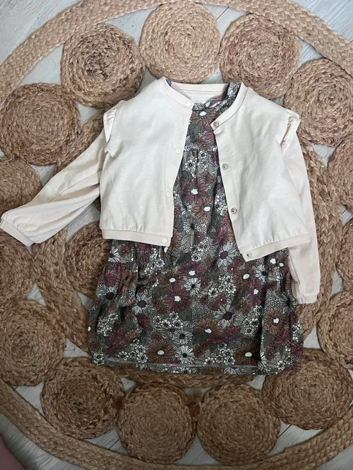 Ensemble robe M longues+ veste 3 ans verbaudet - photo numéro 2