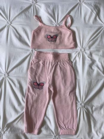 Ensemble de jogging crop top bébé fille