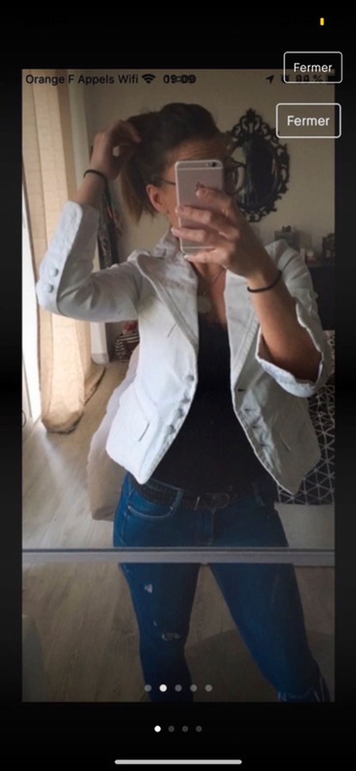 Veste blanche épaisse Morgan