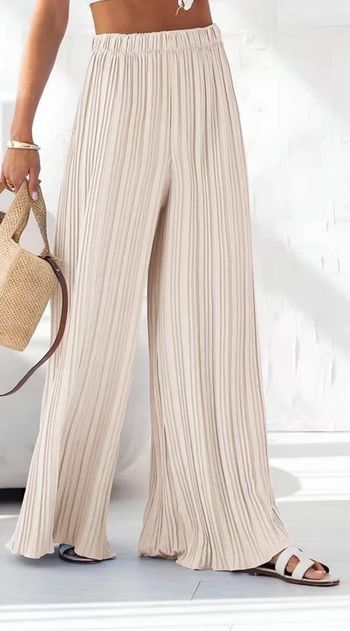 Pantalon Large Plissé