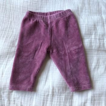 Pantalon violet en velours 3 mois