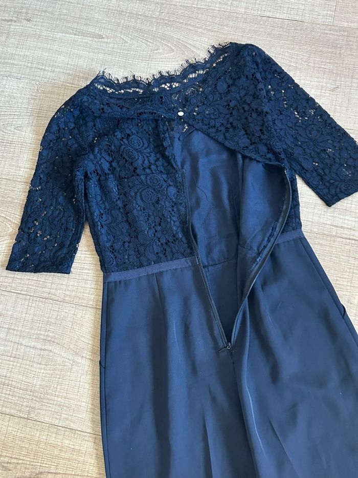 Combinaison bleue marine avec dentelle Morgan taille 34 TBE - photo numéro 9