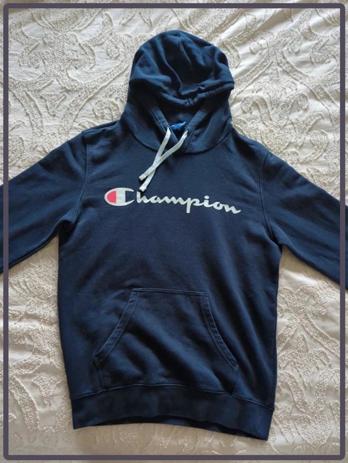 Sweat à capuche Champion taille XS homme bleu marine