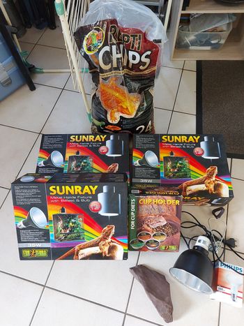 Lot accessoires terrarium reptile