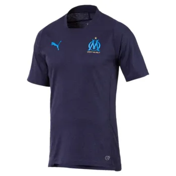 T-shirt Puma Olympique de Marseille Bleu Marine Homme Taille M Neuf et Authentique 