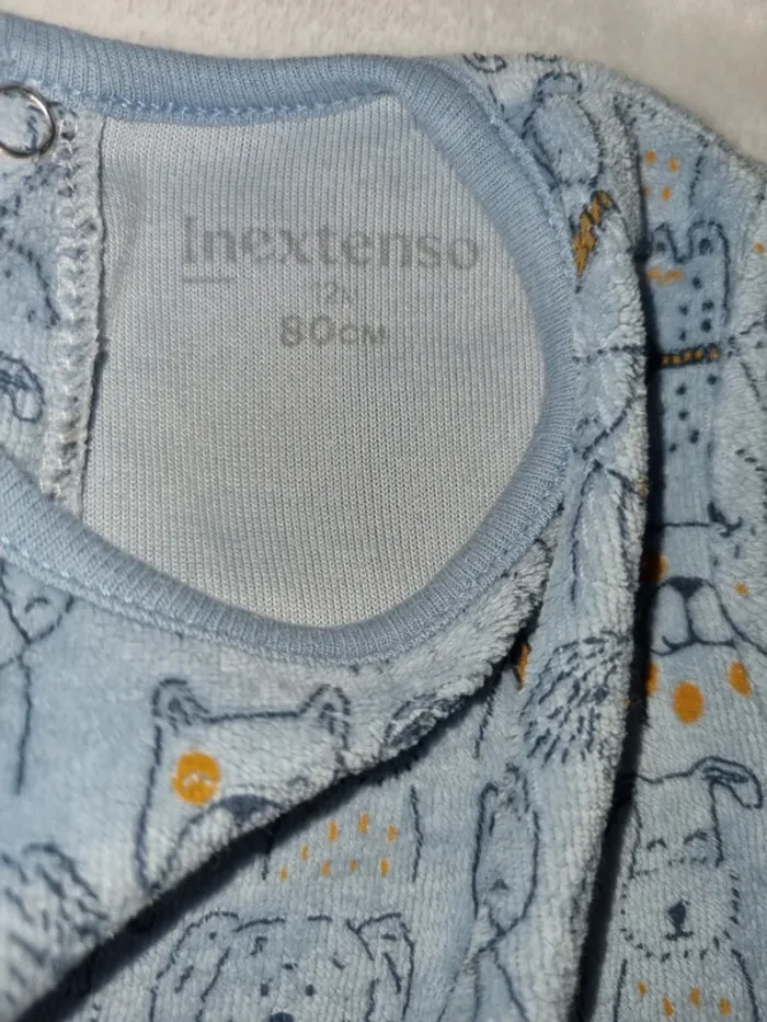 Pyjama en velours taille 12 mois 80 cm - photo numéro 3