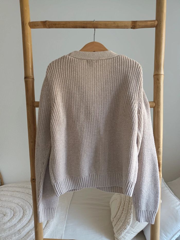 Gilet cardigan en maille beige 10 ans - photo numéro 4