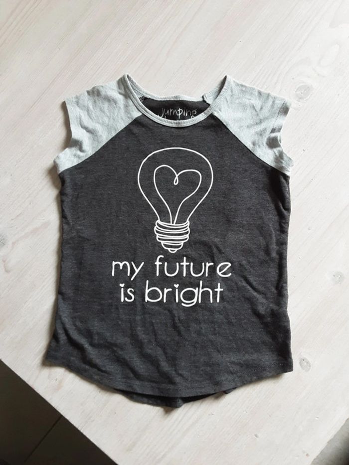 T-shirt my future is bright coeur T. 5 ans
