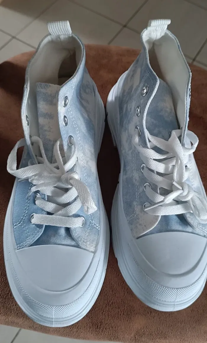 Baskets montantes tissus tye & dye - photo numéro 2