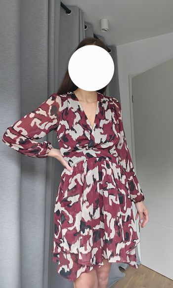 Robe multicolore bordeaux, taille 36, Morgan