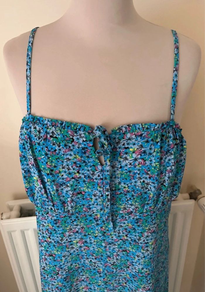 Robe longue fleurie, bleue, Only - photo numéro 2