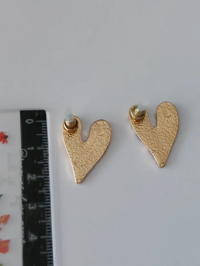 Boucles d'oreilles cœur motif léopard  - acier inoxydable - tendance bohème 🐆 - photo numéro 4