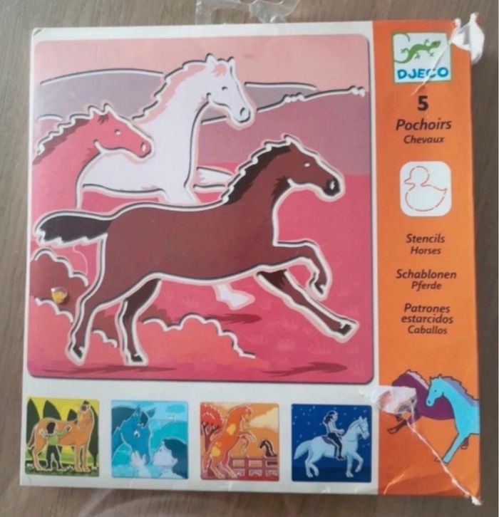 Pochoir à dessin chevaux