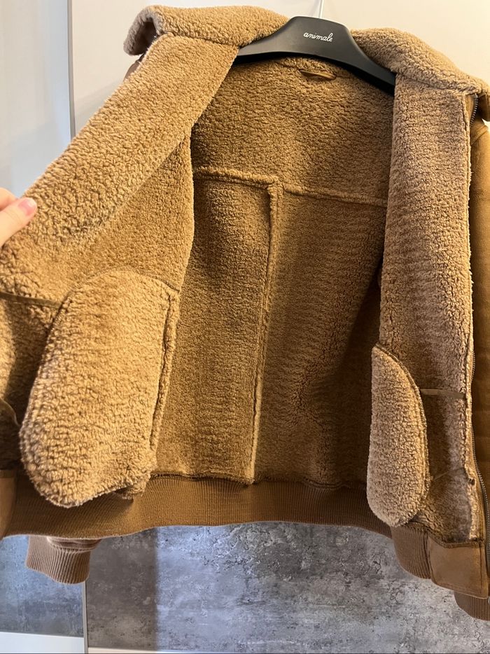 Veste en suédine doublé effet moutonné - photo numéro 4
