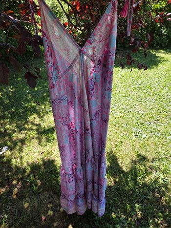 Robe longuefemme fluide ete fleuri