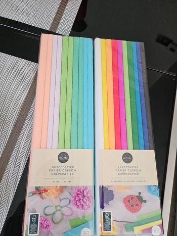 2 paquets de 10 rouleaux papiers crépon  neuf