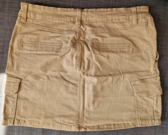 Jupe cargo camel marron creeks taille 42 avec poches - photo numéro 2