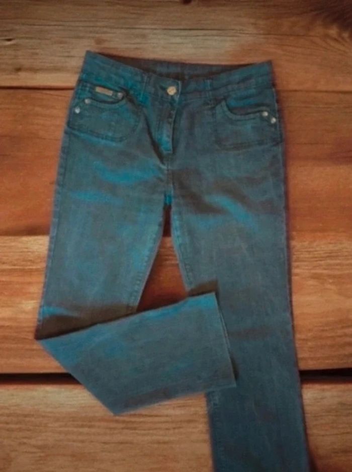 Jean stretch gris noir taille M  38 la city