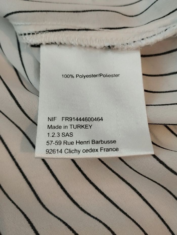 Blouse col v 1.2.3 Paris taille 38 - photo numéro 9