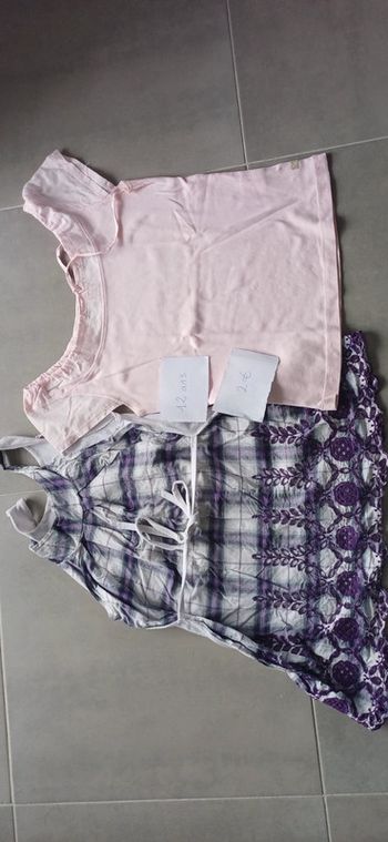 Lot 2 tee shirts 12 ans