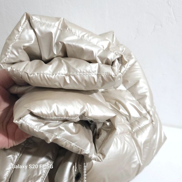Doudoune manteau femme beige métallisé Saturne taille L - photo numéro 7