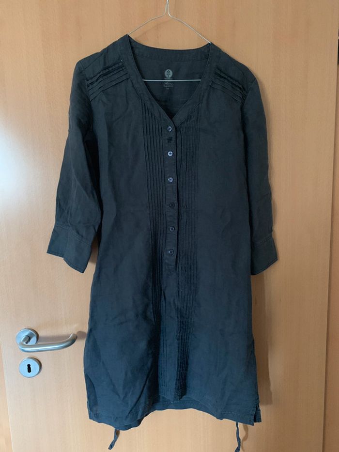 Robe en lin oxbow couleur gris foncé taille 1 - photo numéro 3