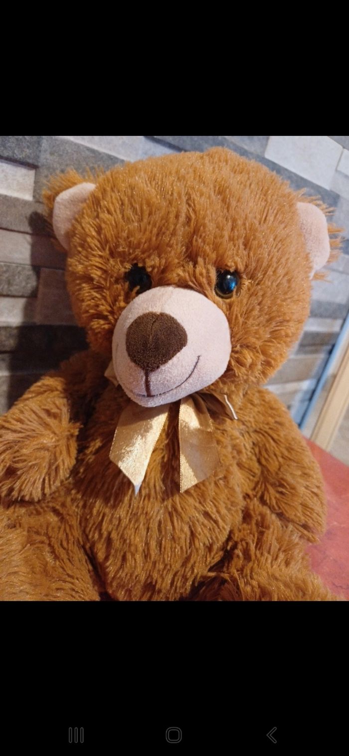 Peluche ours marron - photo numéro 2