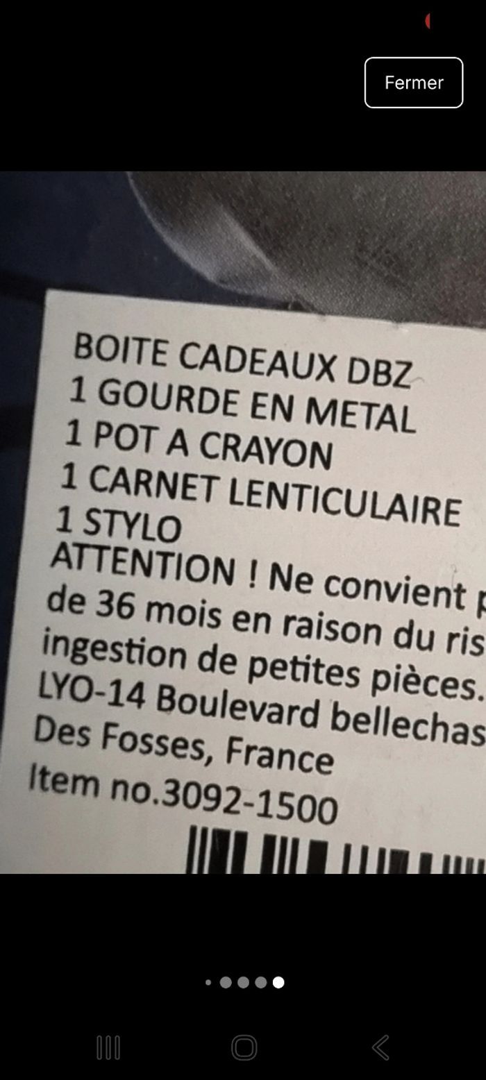 lot DRAGON BALL Z  - Gourde - Stylo - Cahier - Pot à crayons 🎁 Neuf 🎁 - photo numéro 8