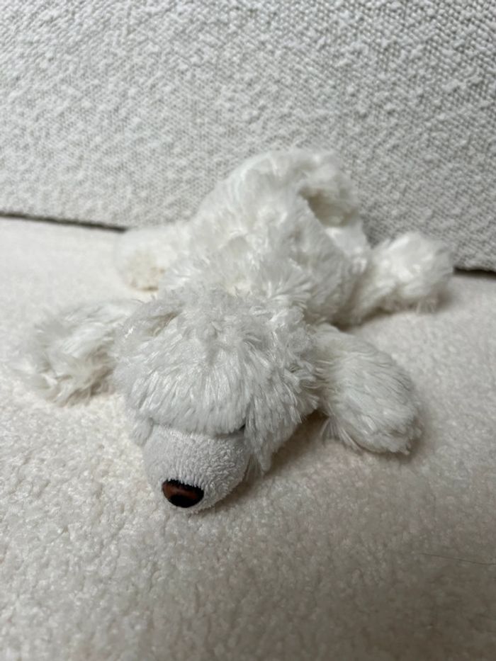 Peluche chien blanc Dani - photo numéro 2