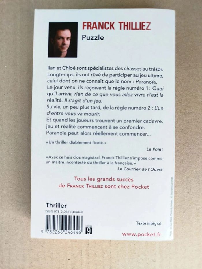 Franck Thilliez - Puzzle (Livre de Poche) - photo numéro 2