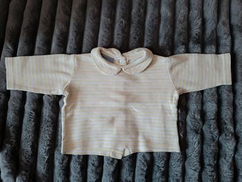 2Euros _ T-shirt col claudine à rayures T. 3 - 6 mois L'Enfant Do