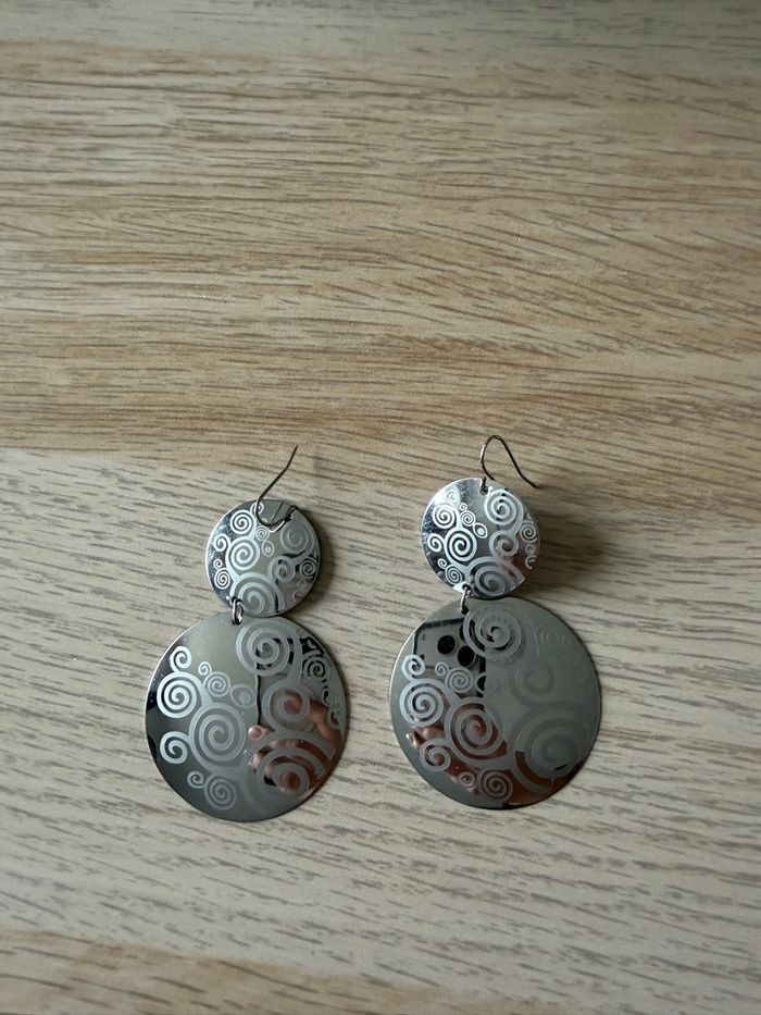 Boucles d'oreilles argentées - photo numéro 5