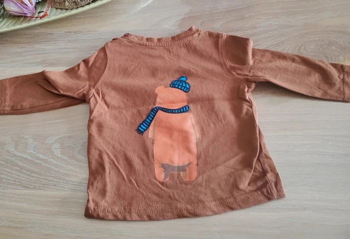 Tee-shirt manches longues gemo 6 mois - photo numéro 3