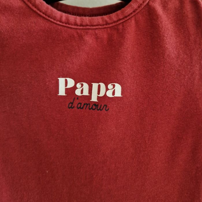 3 mois tee-shirt manches longues papa d amour - photo numéro 2