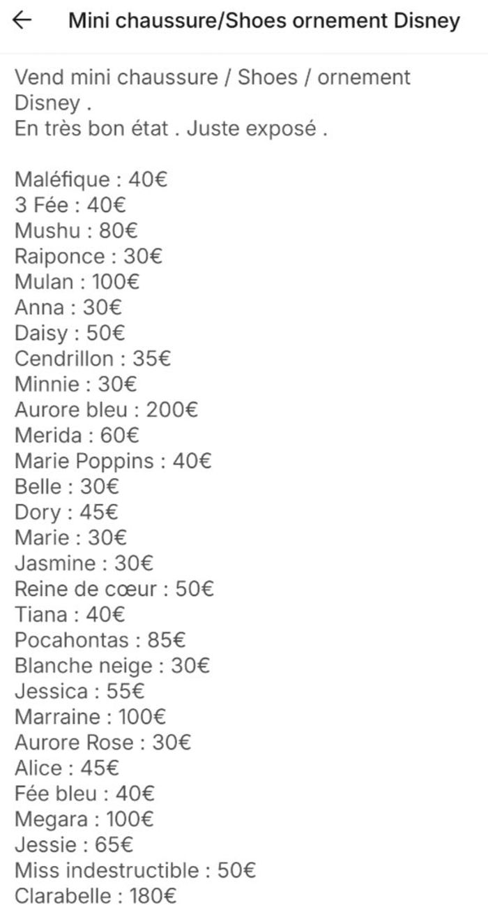 Mini Chaussure Shoes Ornement  Disney - photo numéro 3