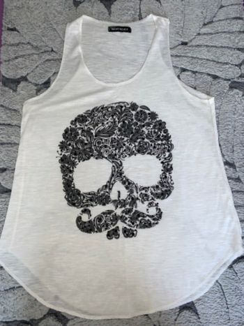 Débardeur tête de mort à strass