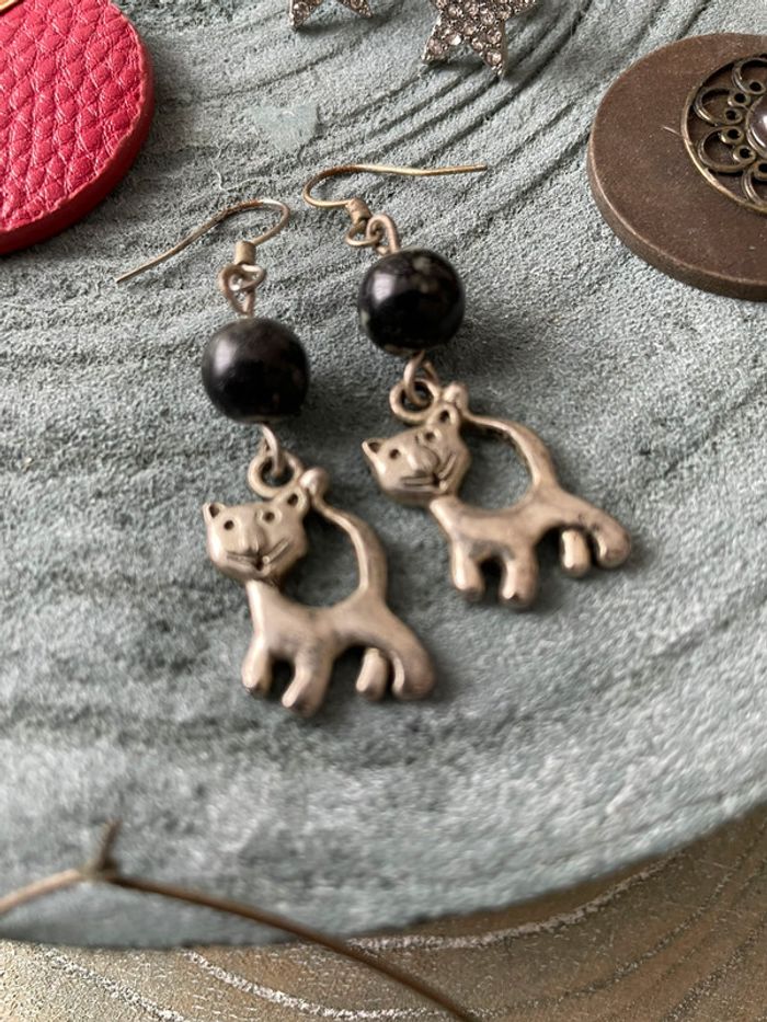 Boucles d’oreilles chat