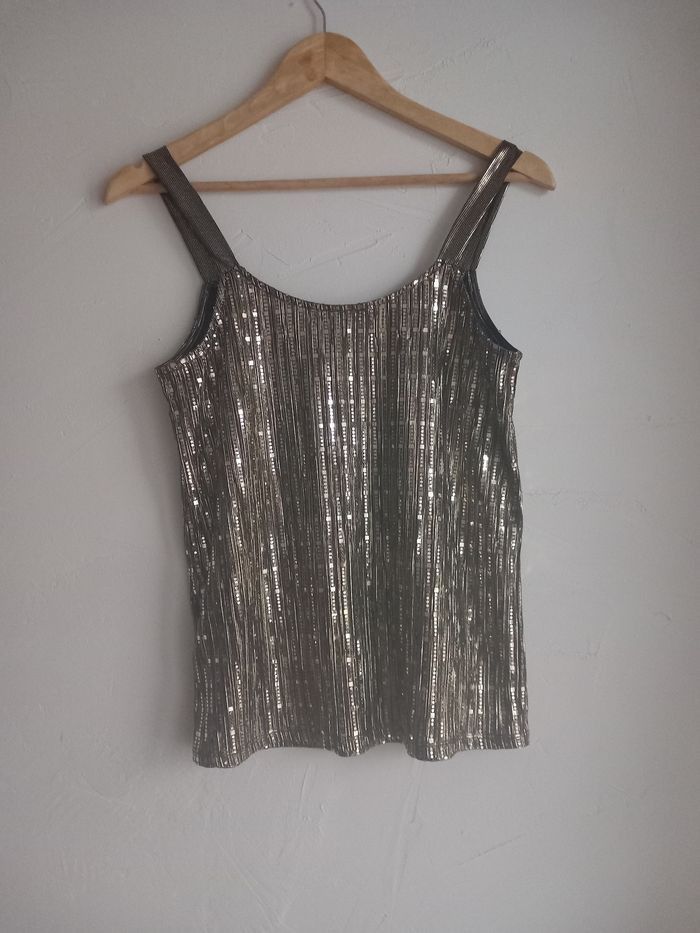 Top doré brillant taille XS Pimkie - photo numéro 2