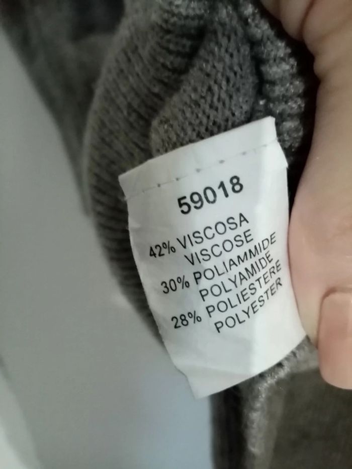 Pull taupe beige chiné - photo numéro 4