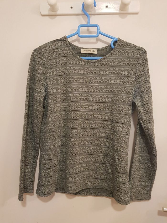 T-shirt manches longues gris - photo numéro 2