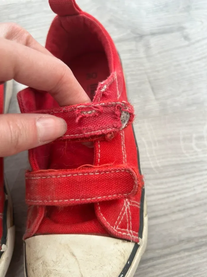 Paires de chaussures type Tennis en toile rouge mixte - 30 - InExtenso - photo numéro 2