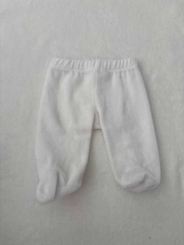 Bas de pyjama blanc simple 1 mois