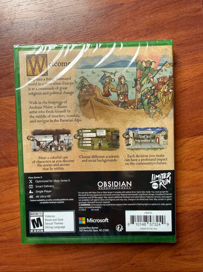 Pentiment Jeu Microsoft Xbox One / Series X NEUF sous blister Limited Run Games LRG #015 - photo numéro 2