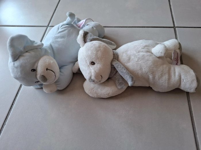 Lot de 2 peluches musicales