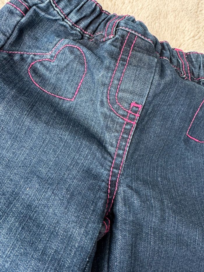 👖 lot jeans pantalons - bébé fille- baby girl - 9 mois- kitchoun très bon état - photo numéro 7