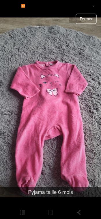 Pyjama taille 6 mois