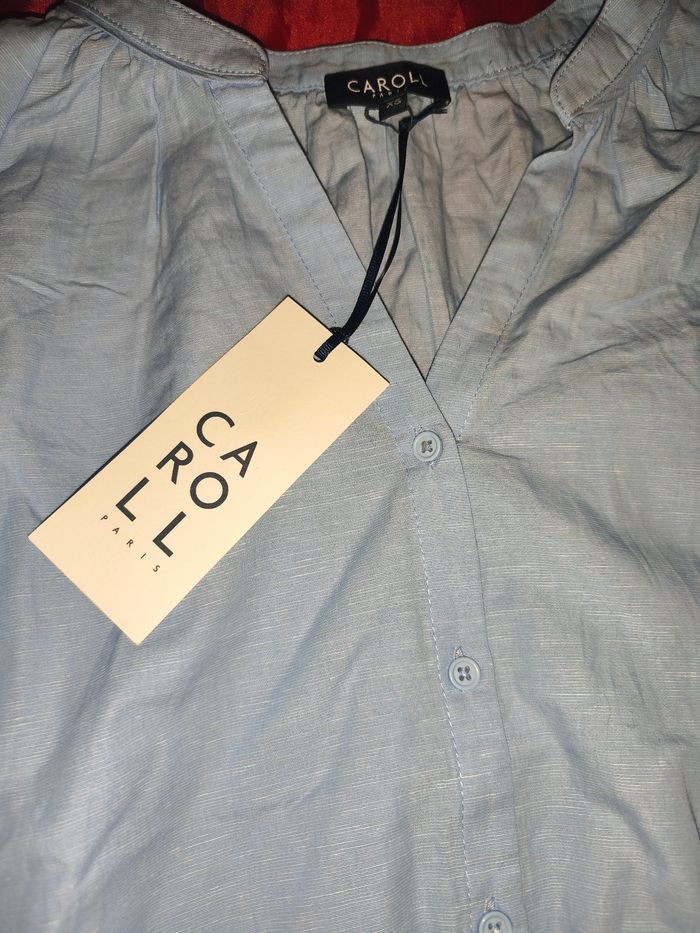 Blouse légère brodée ajourée aux manches 34 xs - photo numéro 5