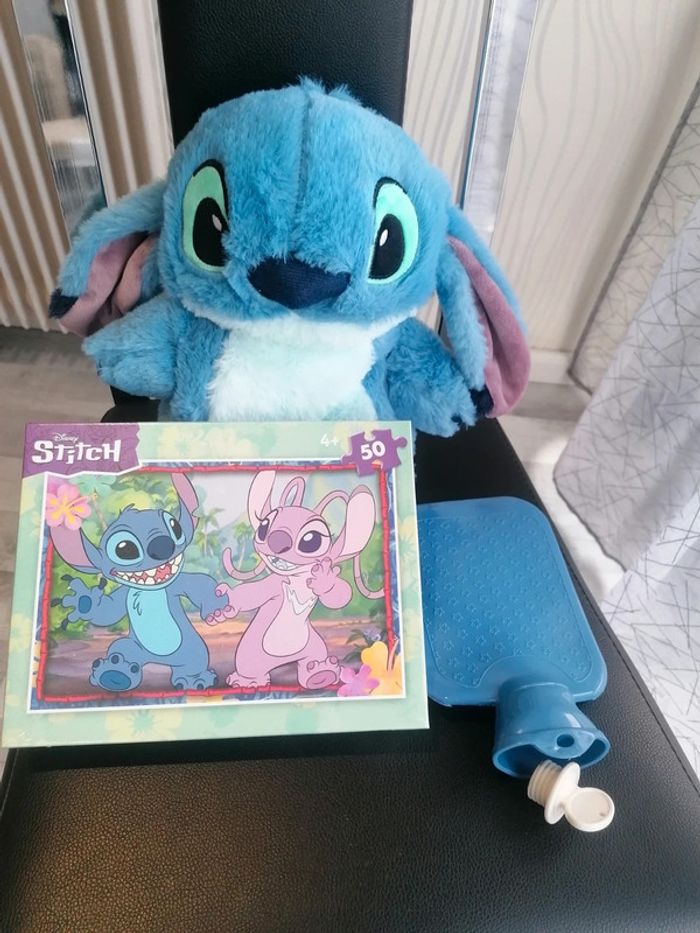 Ensemble peluche bouillotte Stitch et puzzle Stitch Angel 🧩 - photo numéro 2